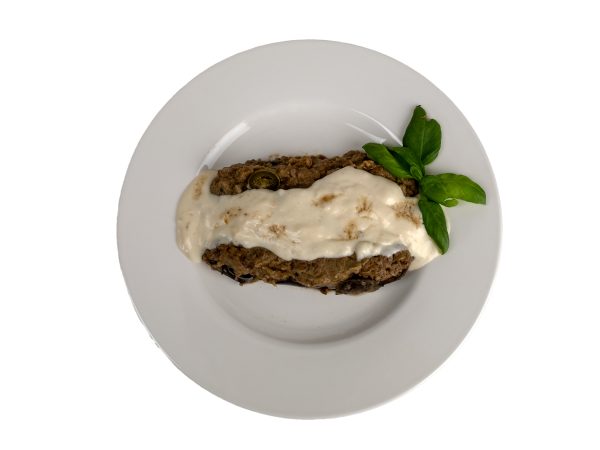 Albergínia farcida (chili)