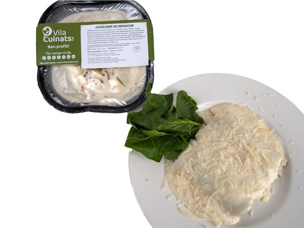 Canelons d'espinacs a la catalana amb beixamel