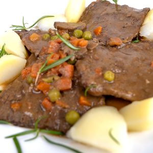 Fricandó de vedella amb patates