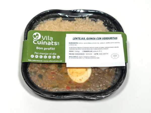 Llenties amb quinoa, verduretes i ou - Imatge 3