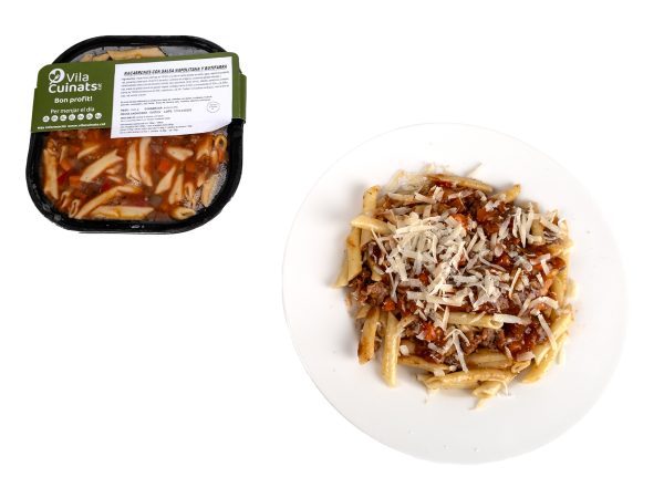 Macarrons amb napolitana especiada i botifarra “esparracada”